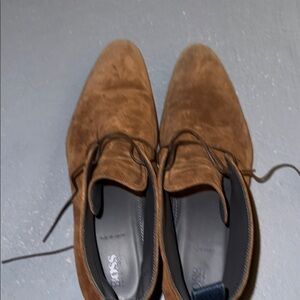 Boss Men's Tan Suede Oxfords